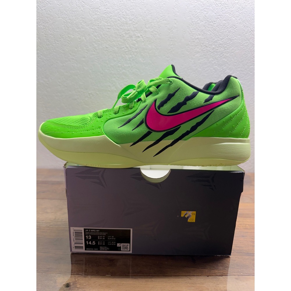 Nike Ja 2 NRG NY Green Strike Hyper Pink IB8235-300 Mens 13 Basketball Shoes